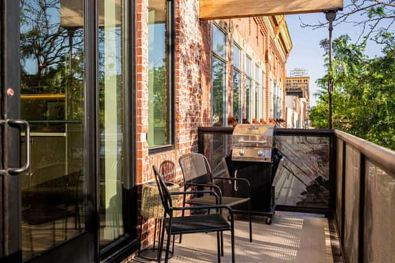 Historic Elegance with Balcony Downtown View